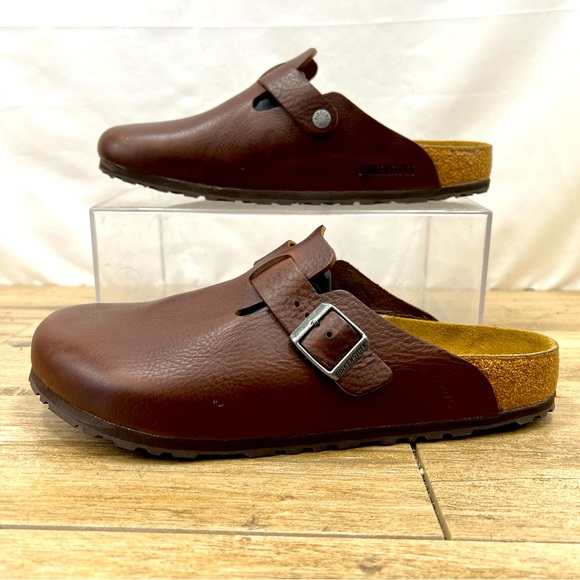 Birkenstock Other - Birkenstock Mens Boston BS Sandals Mens Sz 12 Brown Leather Slip On